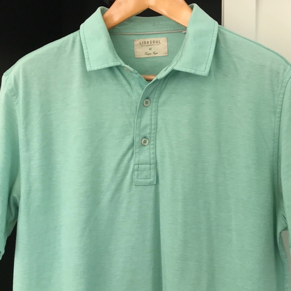 Linksoul Green Polo Golf Shirt Soft Short-Sleeve Classic